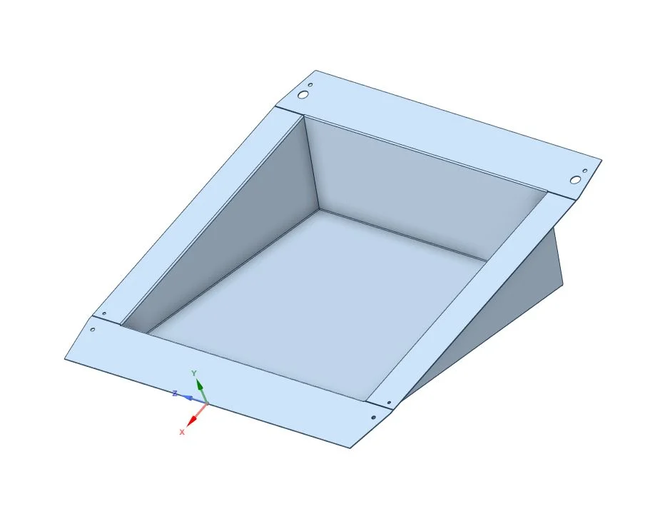 Edelstahlwanne – Fertigungsdetail