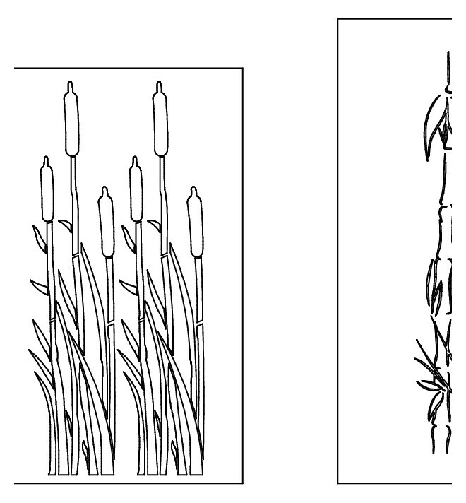 Sichtschutz Motiv: Schilf / Rohrkolben