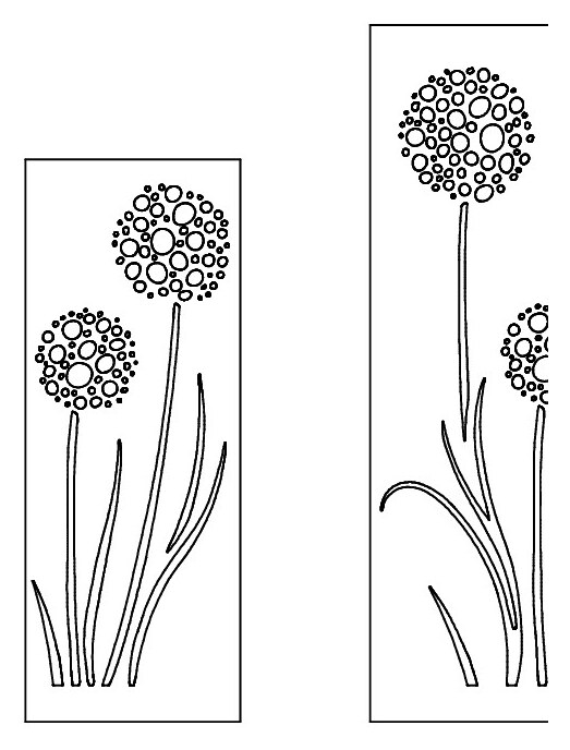 Sichtschutz Motiv: Allium / Zierlauch klein